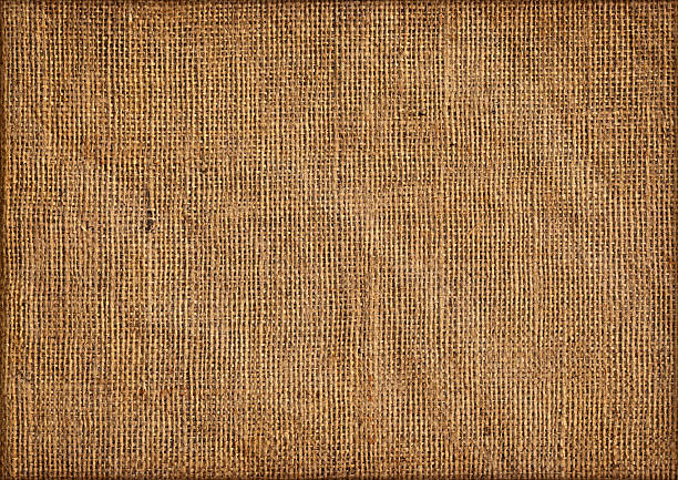 Close up view of jute canvas emphasizing the coarse grain stock photo