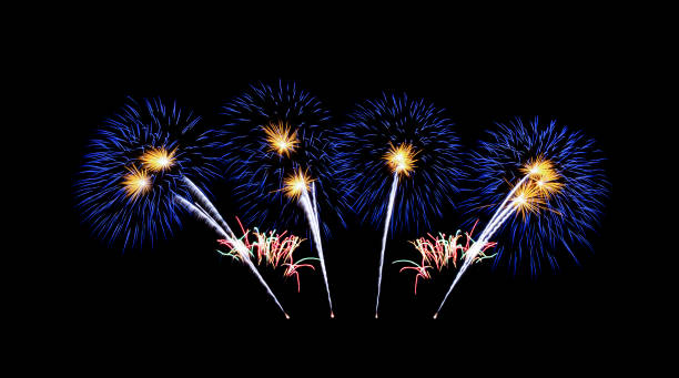 istock Colorful fireworks celebration and and anniversary on night sky background 1626580370