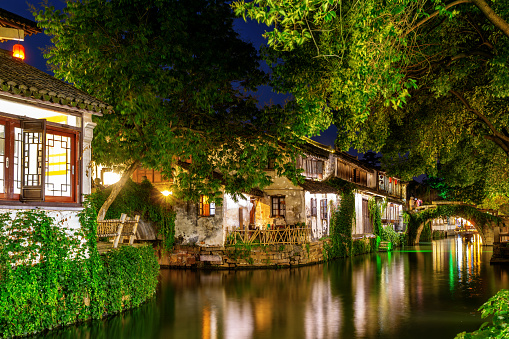 Zhouzhuang, China is a famous water town in the Suzhou area. There are many ancient towns in the south of the Yangtze River.