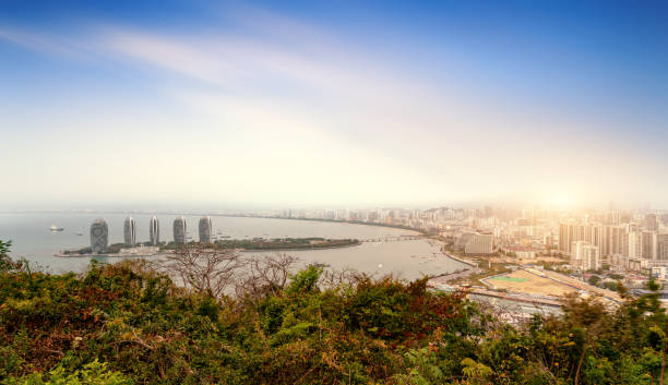 Cityscape of Sanya, Hainan, China stock photo