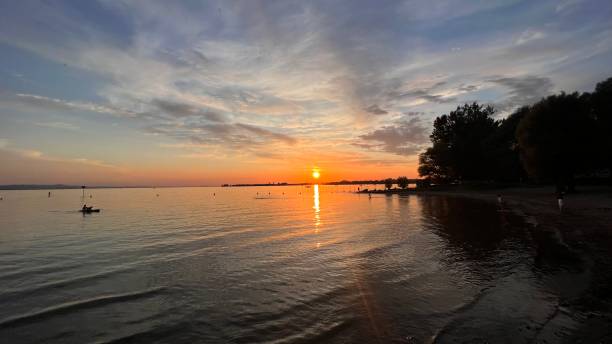 istock Lake Bodensee near Lindau Bavaria - sunset 1626609760