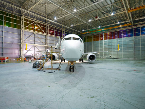 istock Luxurious Business Jet in Hangar. 1626615917