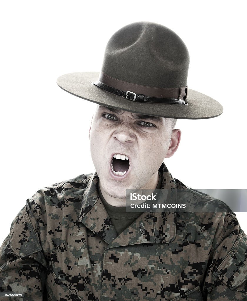 Marine gritando - Foto de stock de Acampamento Militar royalty-free