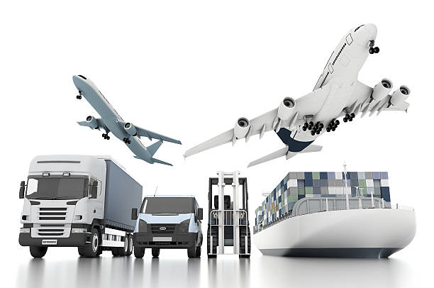 3d world wide cargo transport concept stock photo