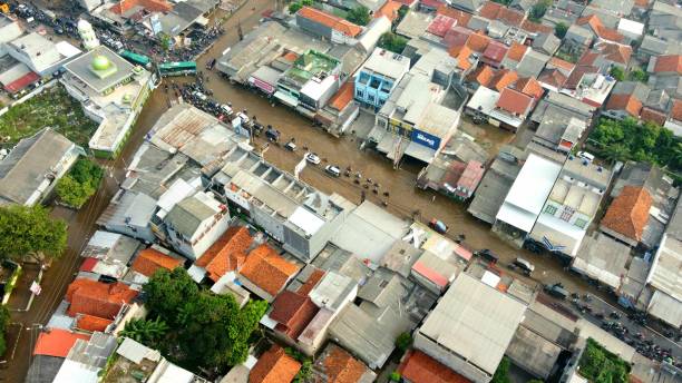 istock Aerial view of flooded 1626659469