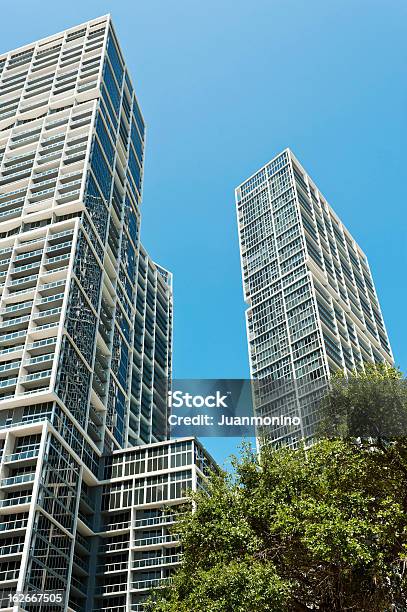 Buildings In Brickell Avenue Stock Photo - Download Image Now - Angle, Apartment, Architecture