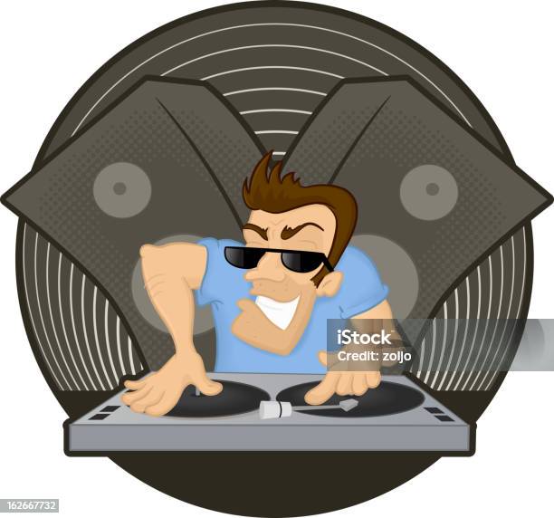 Ilustración de Mal Dj y más Vectores Libres de Derechos de Tocadiscos - Tocadiscos, DJ, Vector