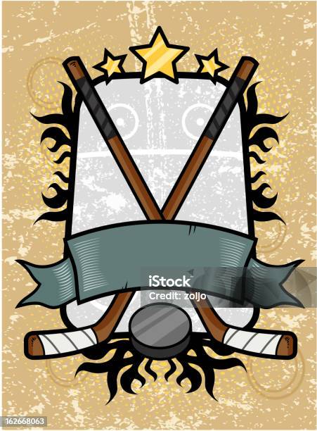 Hockey Emblem Stock Illustration - Download Image Now - Backgrounds, Design, Grunge Image Technique