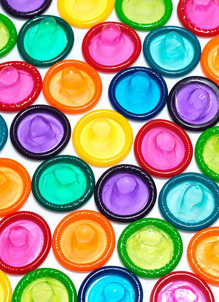 Lots of condoms stock photo