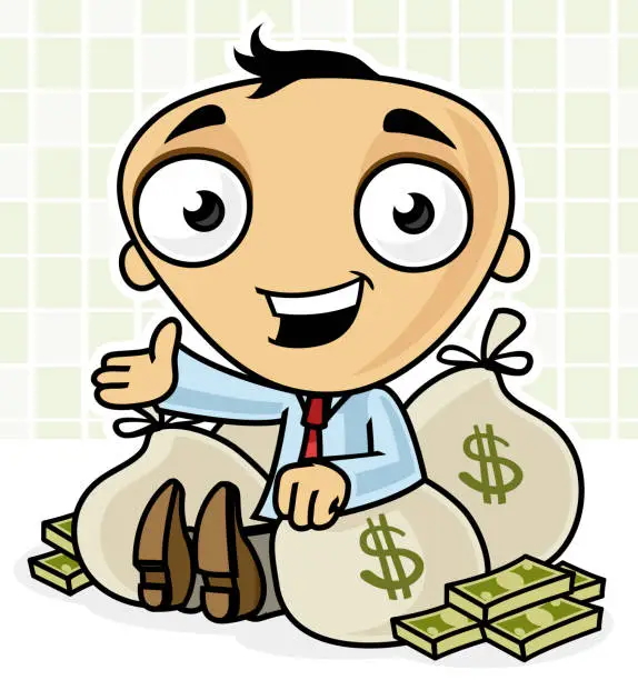 Vector illustration of I am rich