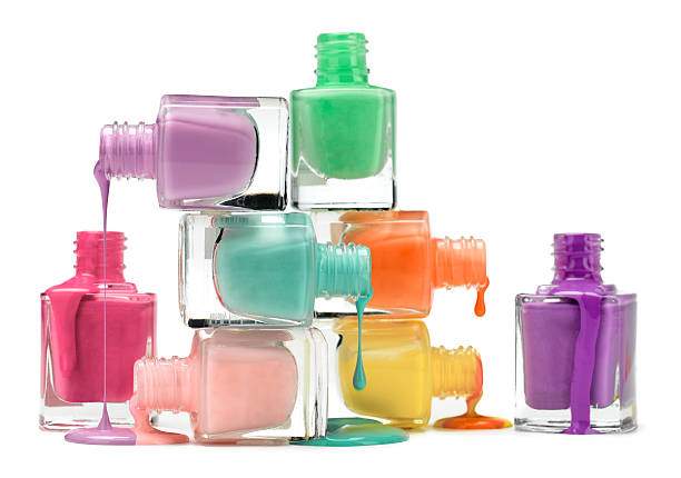 smalto per unghie gocce - nail polish foto e immagini stock