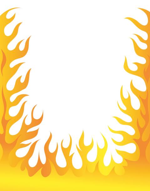 Flaming bordo - illustrazione arte vettoriale