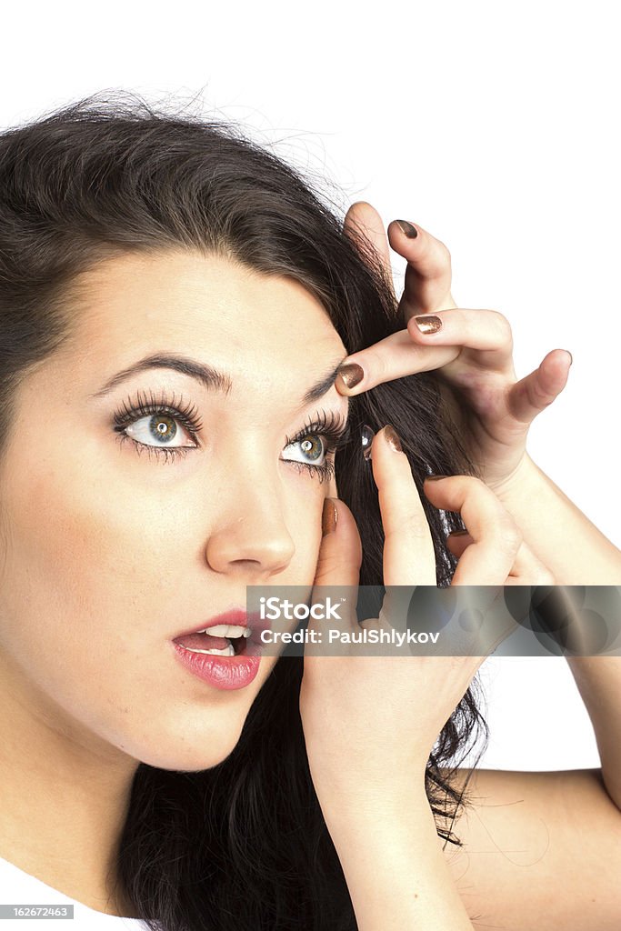 Jeune femme avec le prisme - Photo de Admirer le paysage libre de droits