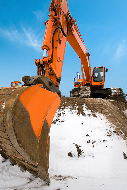 excavator stock photo