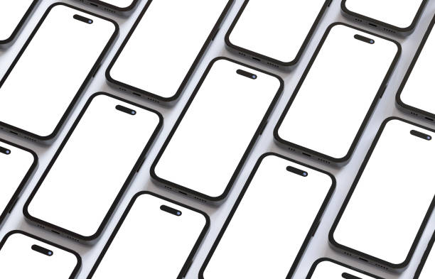 istock Blank Phone Mobile Screens for App Design in White Background 1626764650