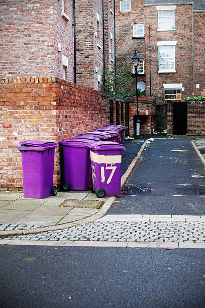 istock Trash bins in the street 162678375
