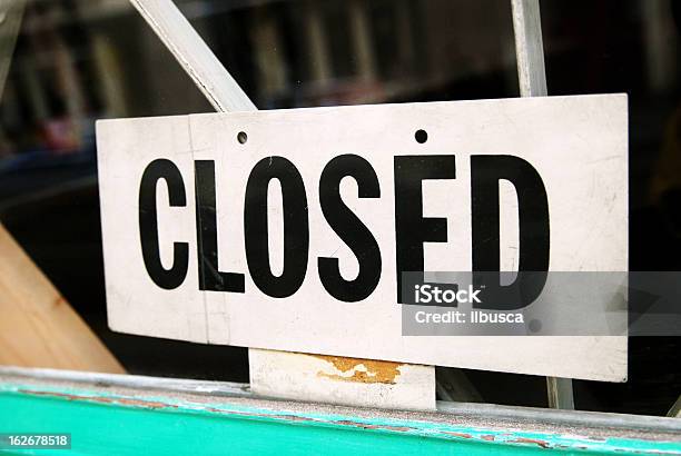 Closed Sign Stock Photo - Download Image Now - Business, Closed, Closed Sign