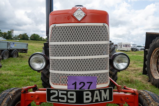 Low Ham.Somerset.United Kingdom.July 23rd 2023.A restored Allis Chalmers ED 40 is on show at the Somerset steam and country show