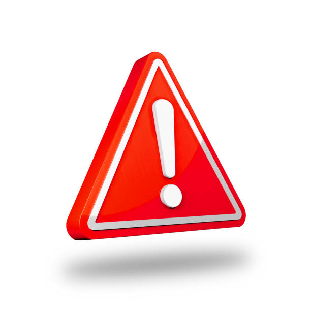 istock Yellow Caution sign with exclamation mark isolated on white background 3D Illustration 1626793153