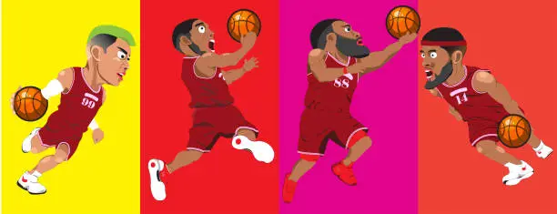 Vector illustration of Basketball Sports-equipment-collection-1