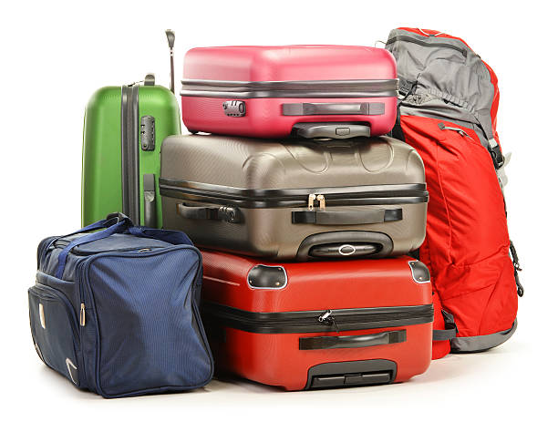 istock A bundle of colorful suitcases and bags 162681212