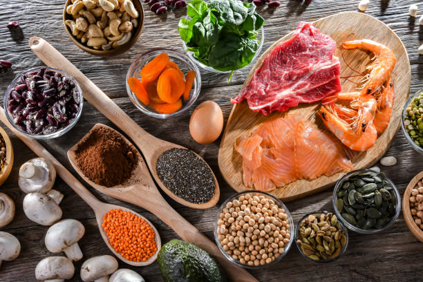 istock Composition with food products rich in zinc 1626813107