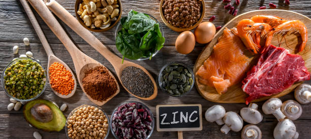 istock Composition with food products rich in zinc 1626813115