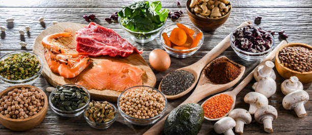 istock Composition with food products rich in zinc 1626813646
