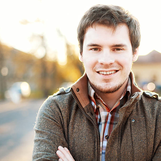 istock Handsome man outdoors portrait. Autumn colors. 162681464