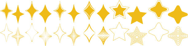 ilustrações de stock, clip art, desenhos animados e ícones de shine sparkle icon. - report card flash