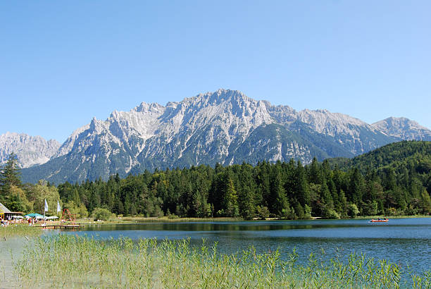 baviera-l'idilliaco lake - lautersee lake foto e immagini stock