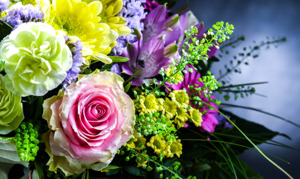 istock Composition with a bouquet of freshly cut flowers 1626872130