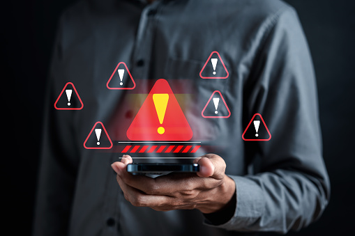 Attacker Error System Warning Error Popup And Maintenance Showing Cyber Attack On ...