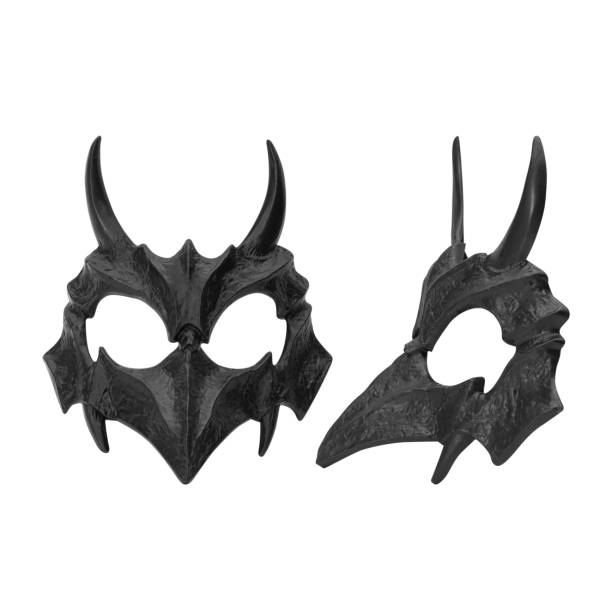 istock Set of Evil mask isolated on white background with clipping path 1626874862