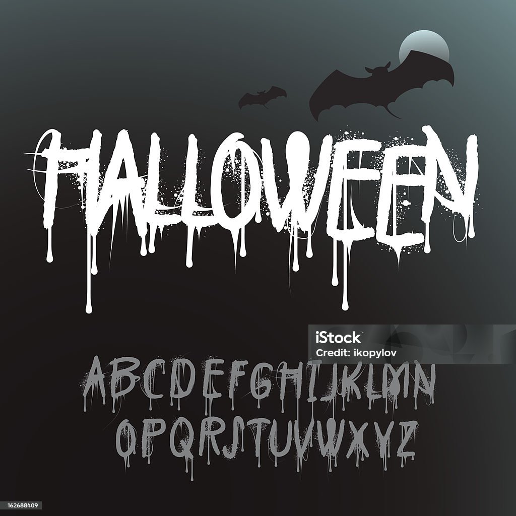 Halloween Splash alfabeto - arte vettoriale royalty-free di Halloween