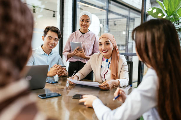 istock Brainstorming in modern company with multicultural employees 1626902840
