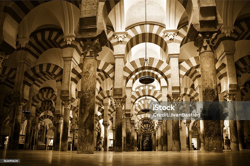 Interior do Mezquita em Córdoba - Royalty-free Abóbada de Berço Foto de stock
