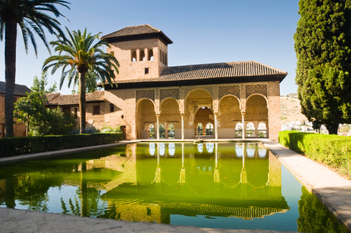 Part of the famous Alhambra in Granada, Spain.