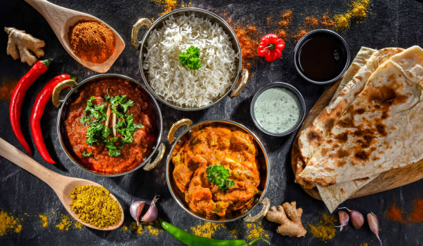 istock Hot madras paneer and vegetable masala with rice 1626920291