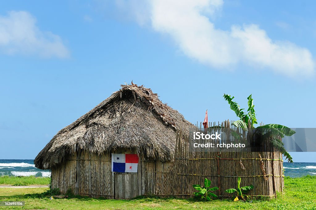 Panama, tradycyjny Dom na Archipelag San Blas - Zbiór zdjęć royalty-free (Panama - Ameryka Środkowa)