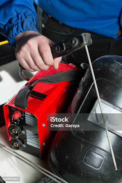 Welding Unit With Helmet Shield Stock Photo - Download Image Now - Electrode, Equipment, Handle