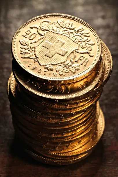 Photo of Swiss Vreneli gold coins