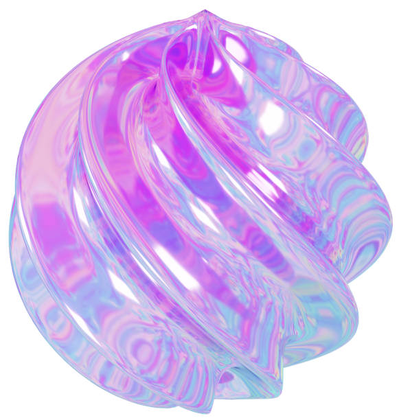 istock 3D metallic chrome iridescent abstract shape illustration. Fluid design element holographic liquid 3D shape. Abstract background 3d rendering. 1626972594