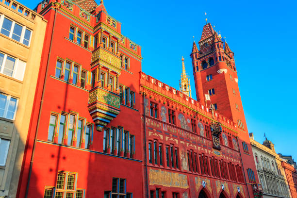 istock Facade of Basel Town Hall in Basel, Switzerland 1626973038