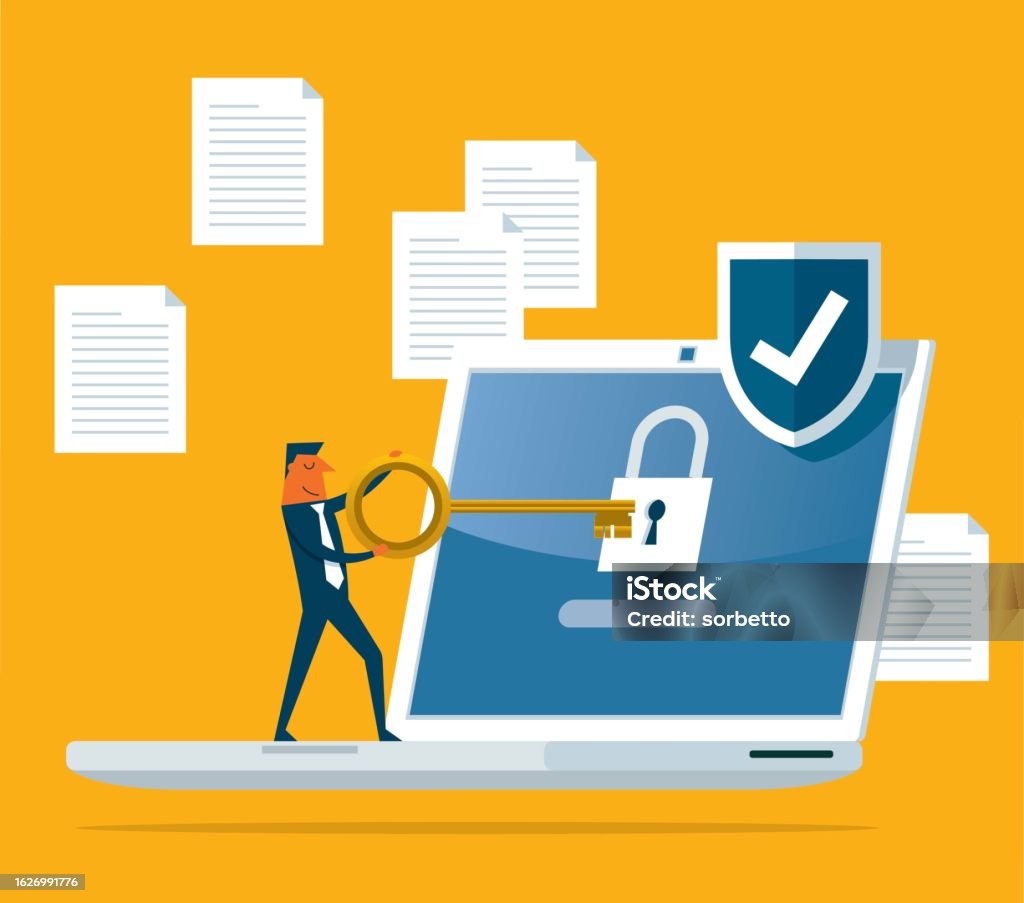 Computer Security Imgs Computer Security System Stock Illustration - Download Image Now - Key ...