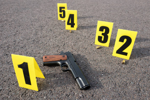 istock ID tents at crime scene after gunfight 1627003543