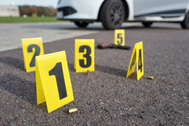 istock ID tents at crime scene after gunfight 1627003544