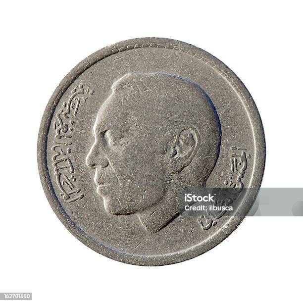 Moneta Makro Na Białym Tle 1 Dirham Marokański - zdjęcia stockowe i więcej obrazów Antyczny - Antyczny, Bez ludzi, Białe tło