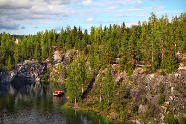 istock Picturesque park Ruskeala in Karelia 1627019198