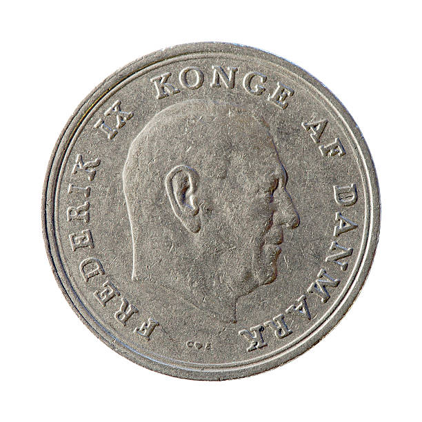 istock Coin macro isolated on white: 1 Danish Krone 162701971